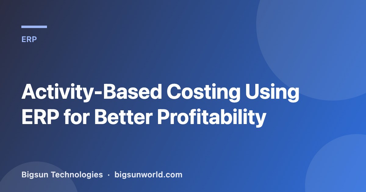 Cover image for the article “Activity-Based Costing Using ERP for Better Profitability”