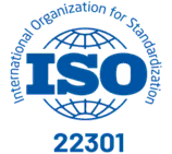 ISO 22301 business continuity certification badge